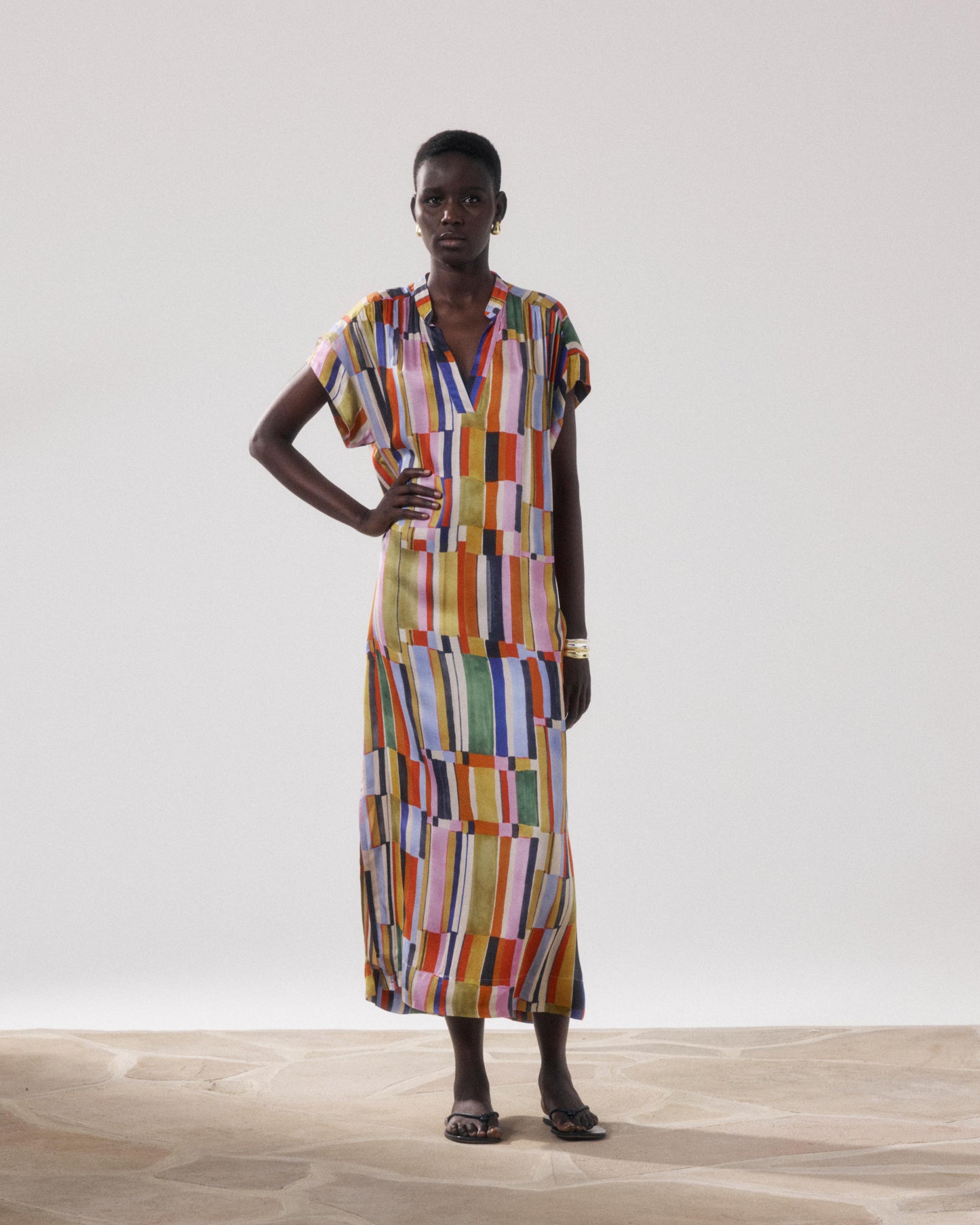Robe Femme en Viscose Imprimé Multicouleur Riyu