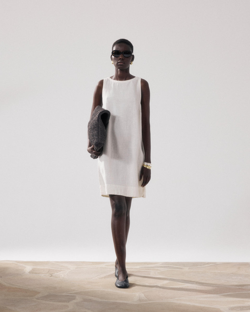 Robe Femme en Lin Ecru Ruelle - Image principale