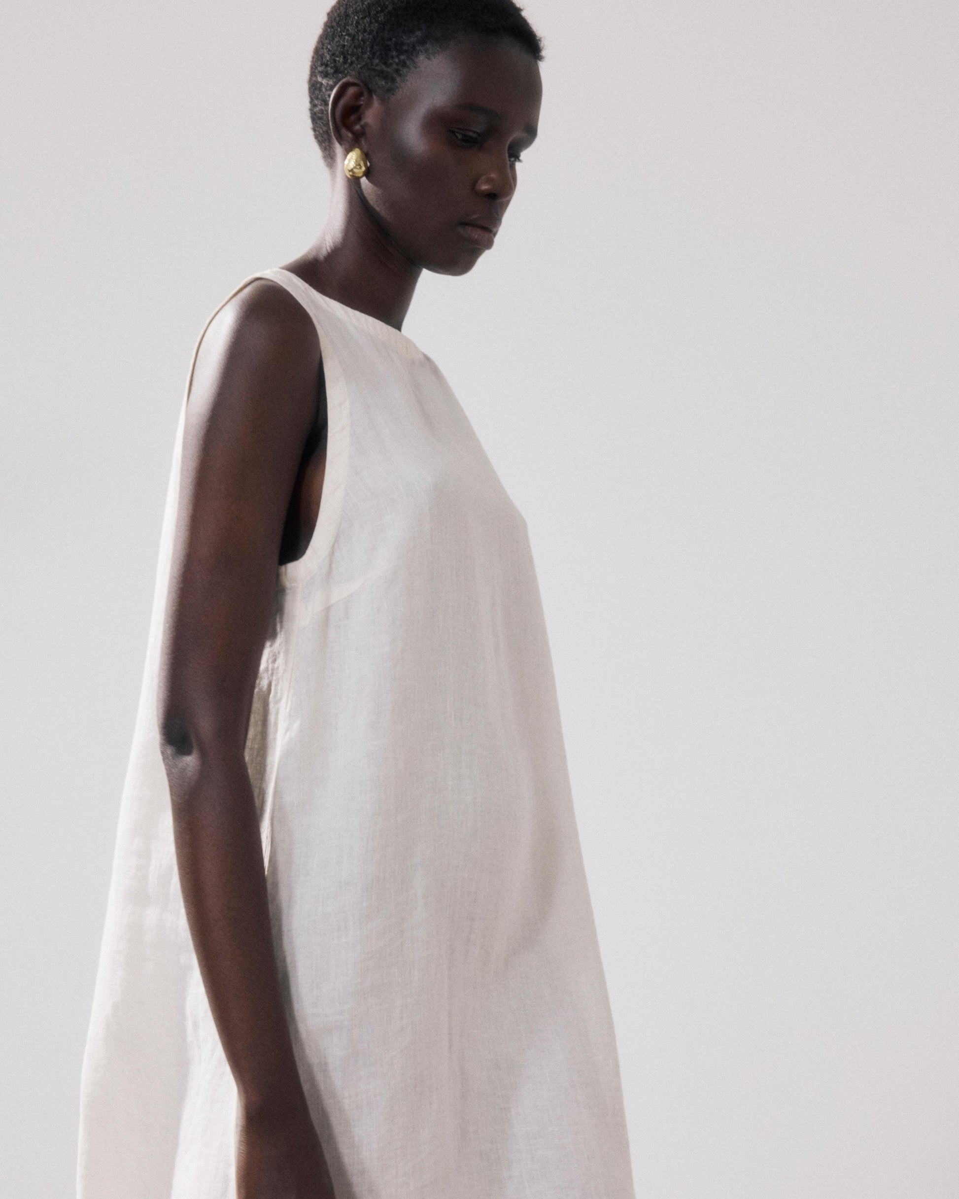 Women's Off-white Linen Dress Ruelle BFRM607-22