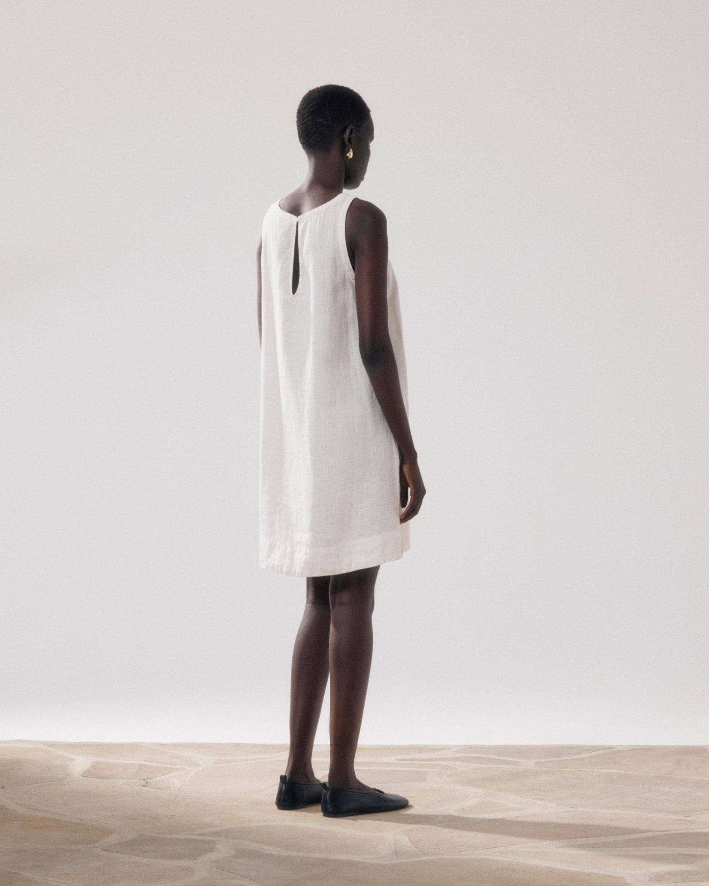 Women's Off-white Linen Dress Ruelle BFRM607-22