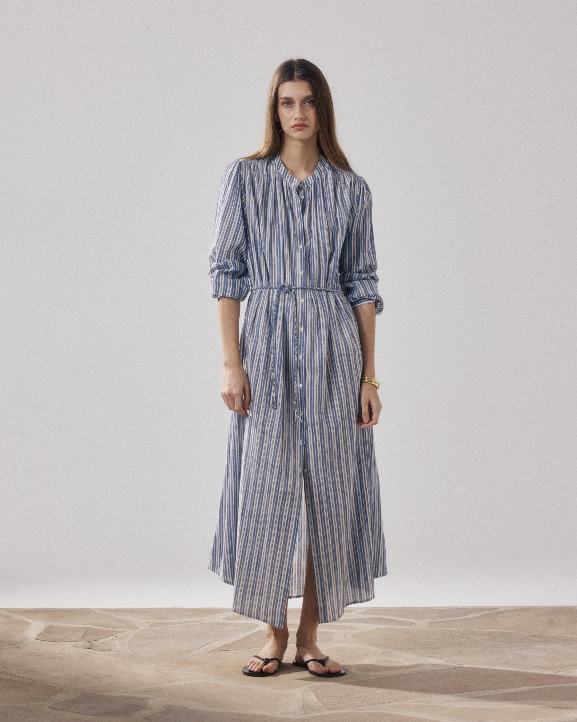 Robe Femme en Coton Bleu Ryton