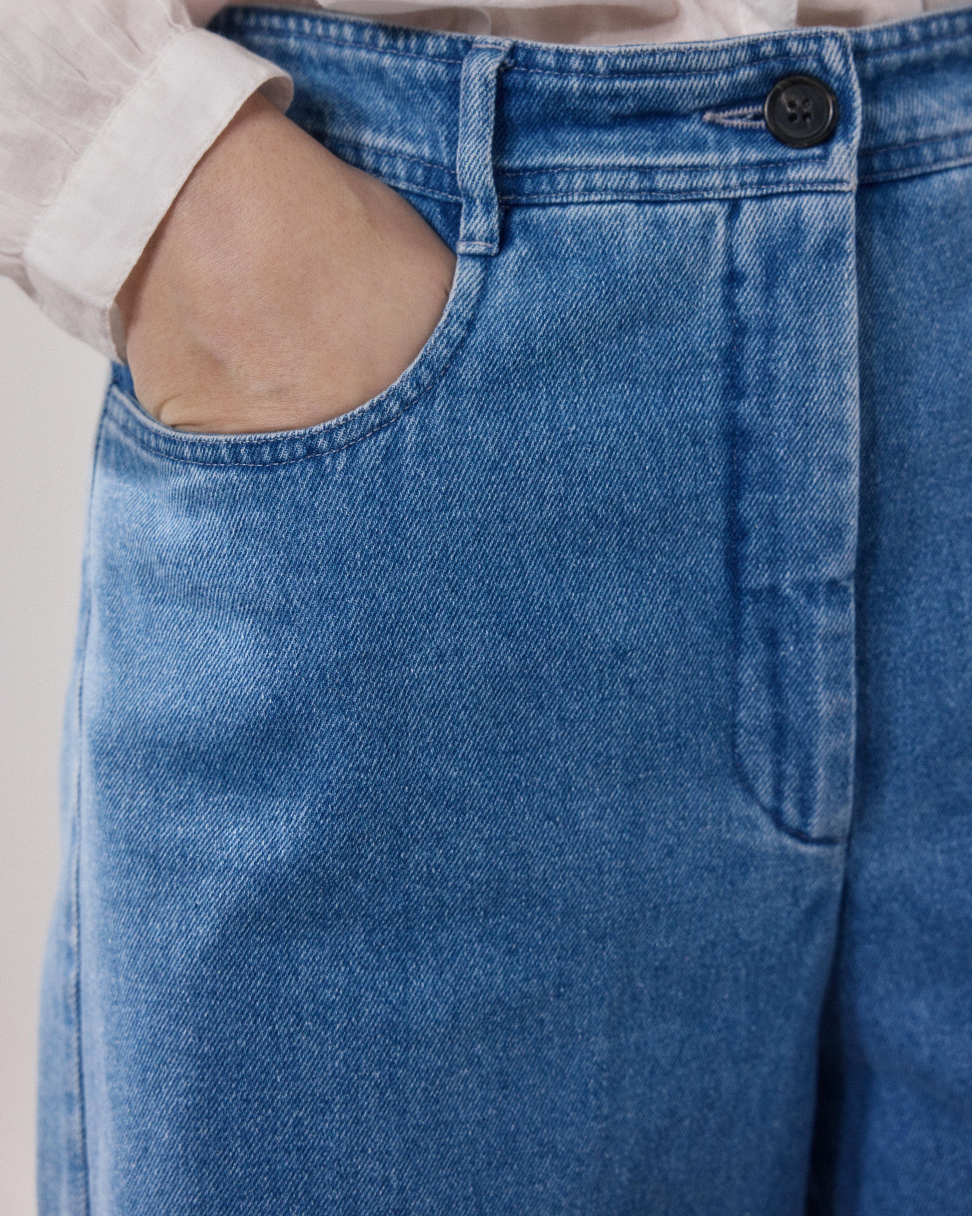 Short Femme en Coton Bleu Clair Sacha