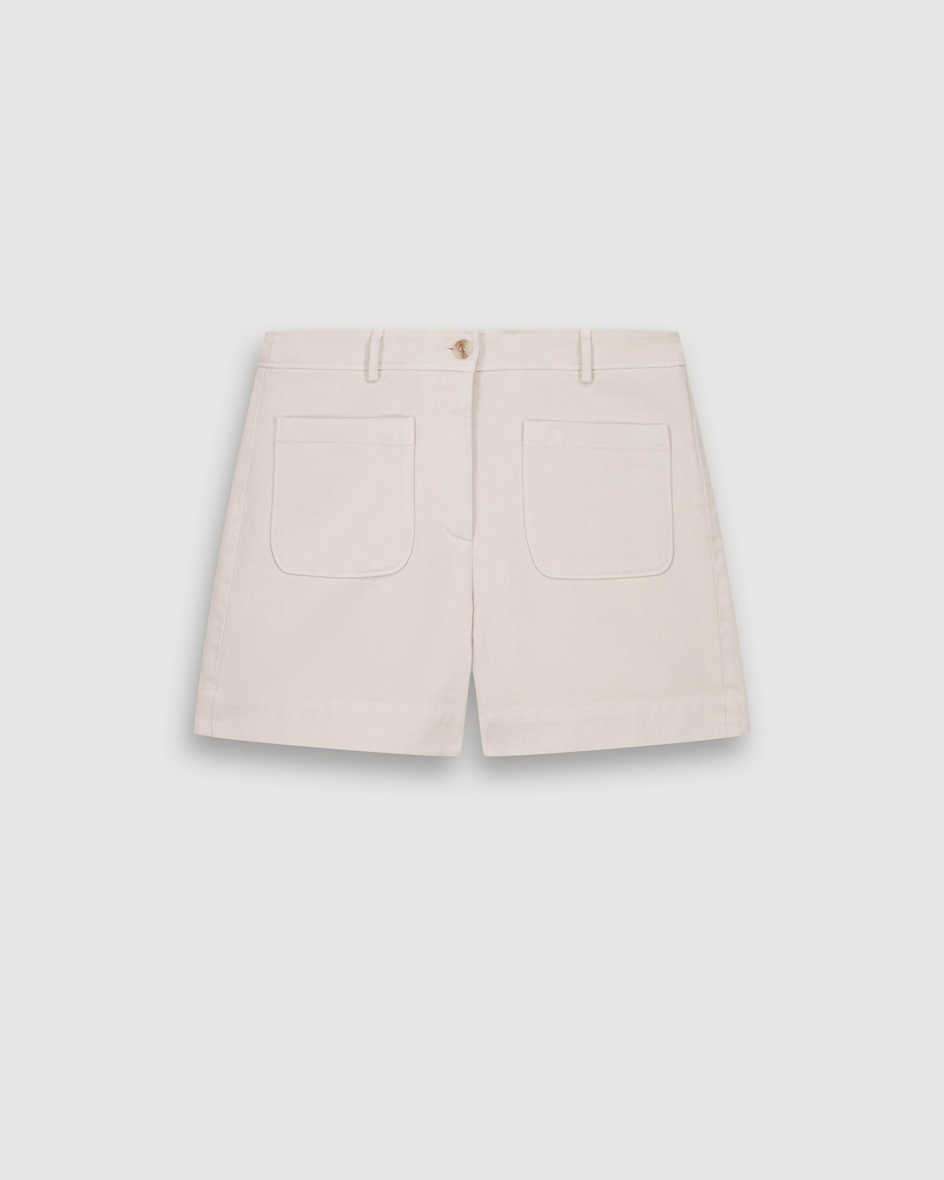 Short Femme en Lyocell & Coton Beige Solene