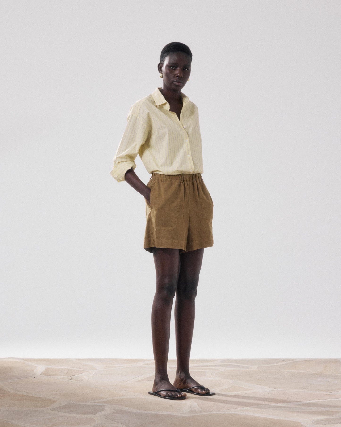 Short Femme en Lyocell & Coton Bronze Stefi