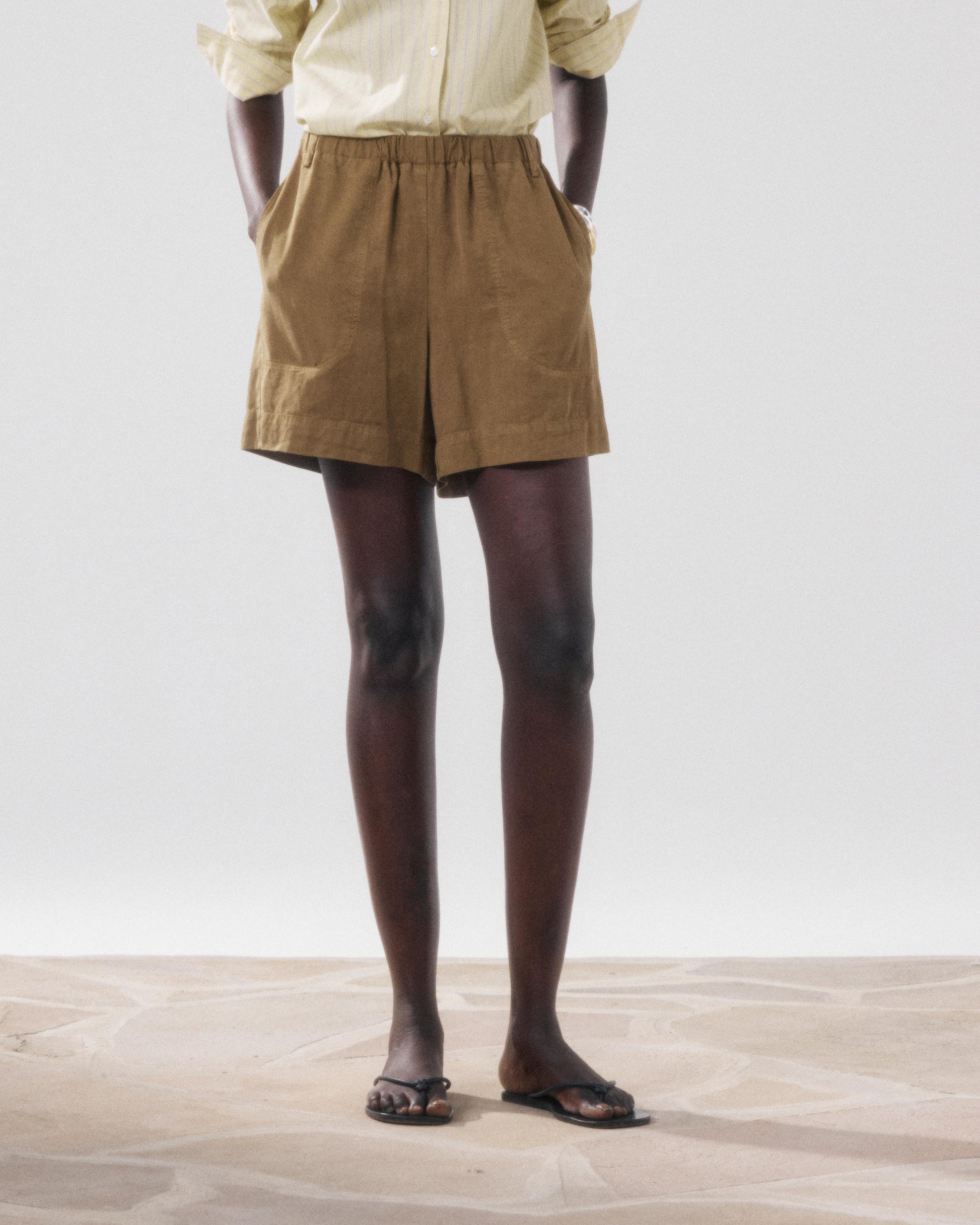 Short Femme en Lyocell & Coton Bronze Stefi