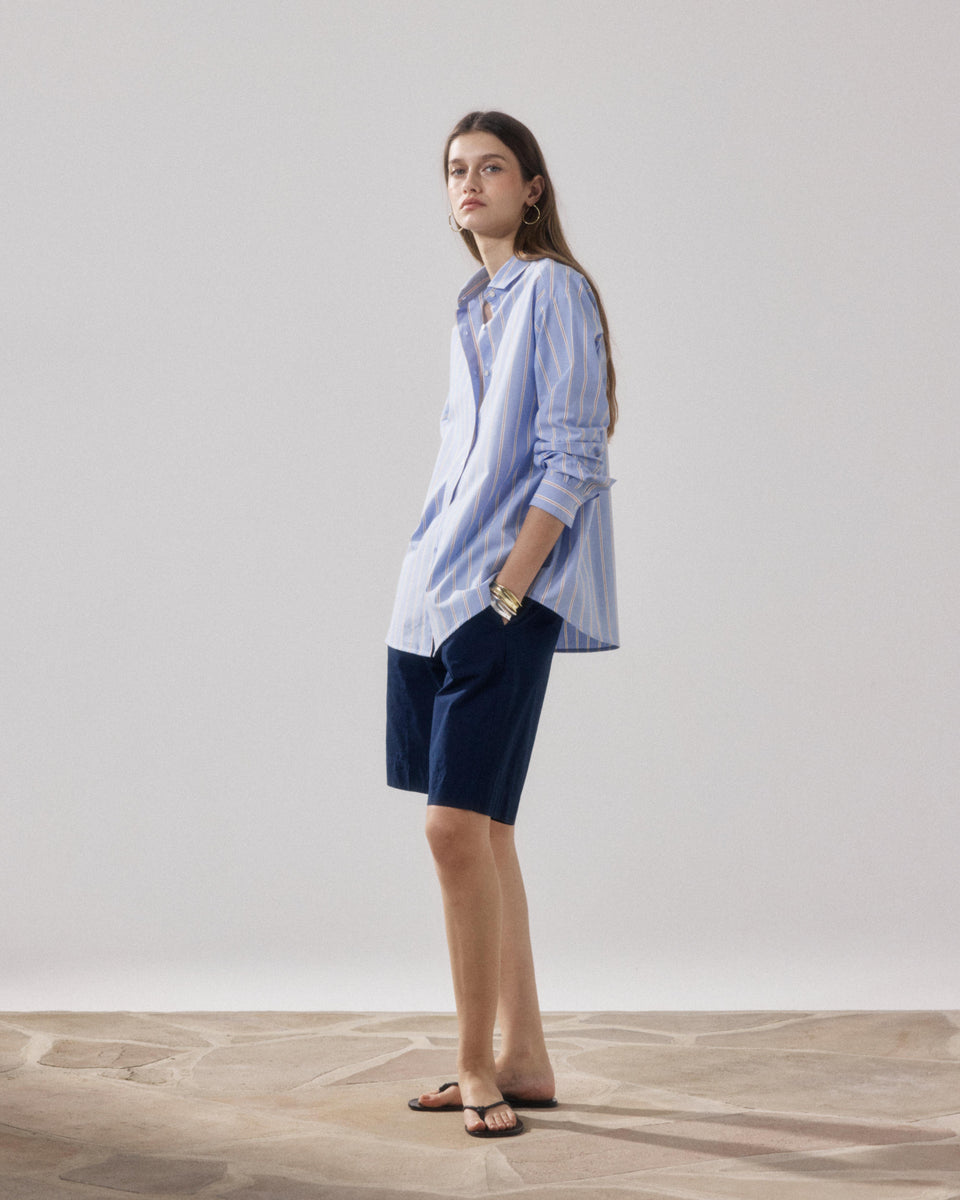 Short Femme en Popeline Bleu Nuit Sterling - Image alternative