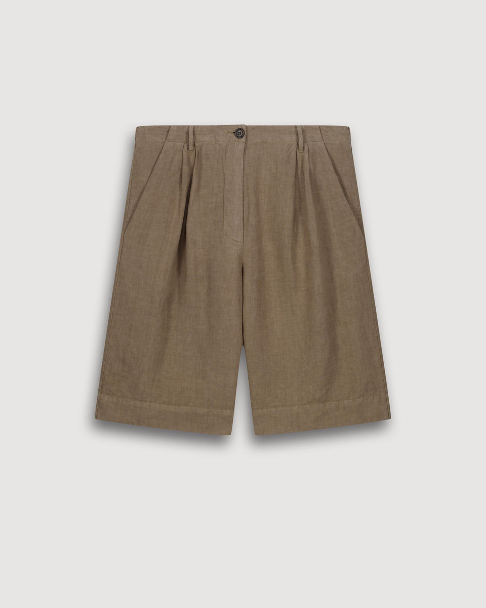 Short da donna in lino cachi Sterling - Image 3