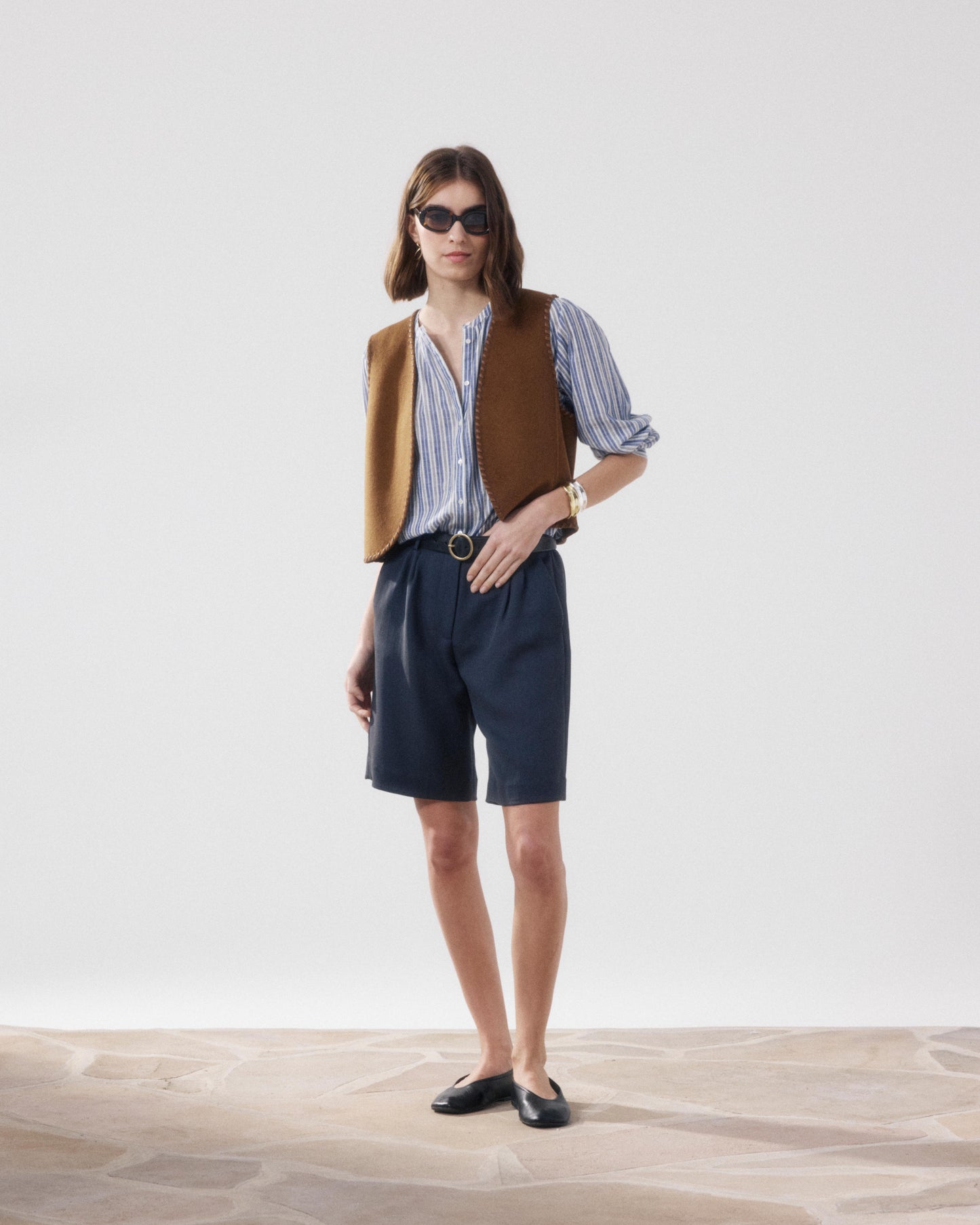 Short Femme en Lyocell Bleu Marine Sterling