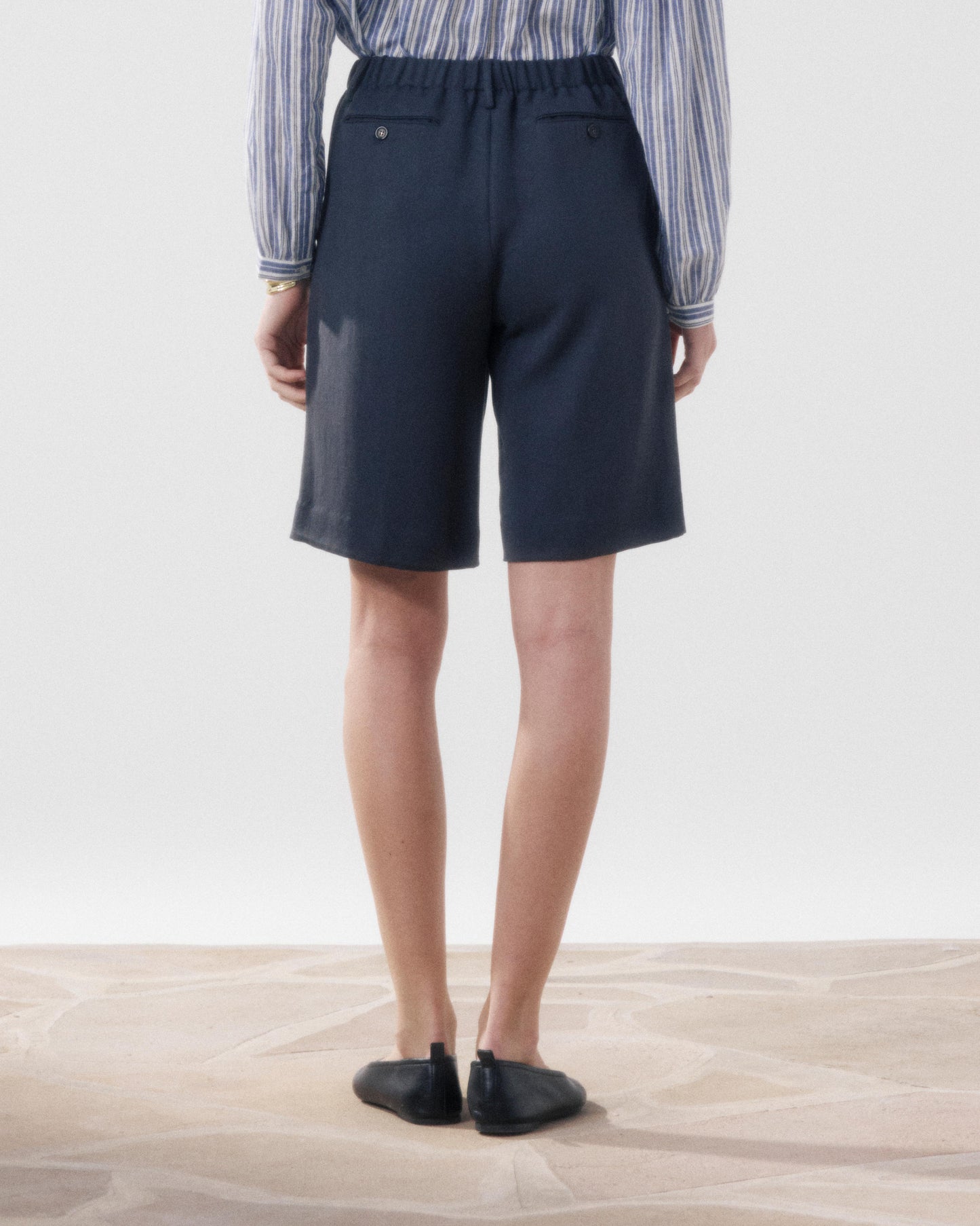 Short Femme en Lyocell Bleu Marine Sterling