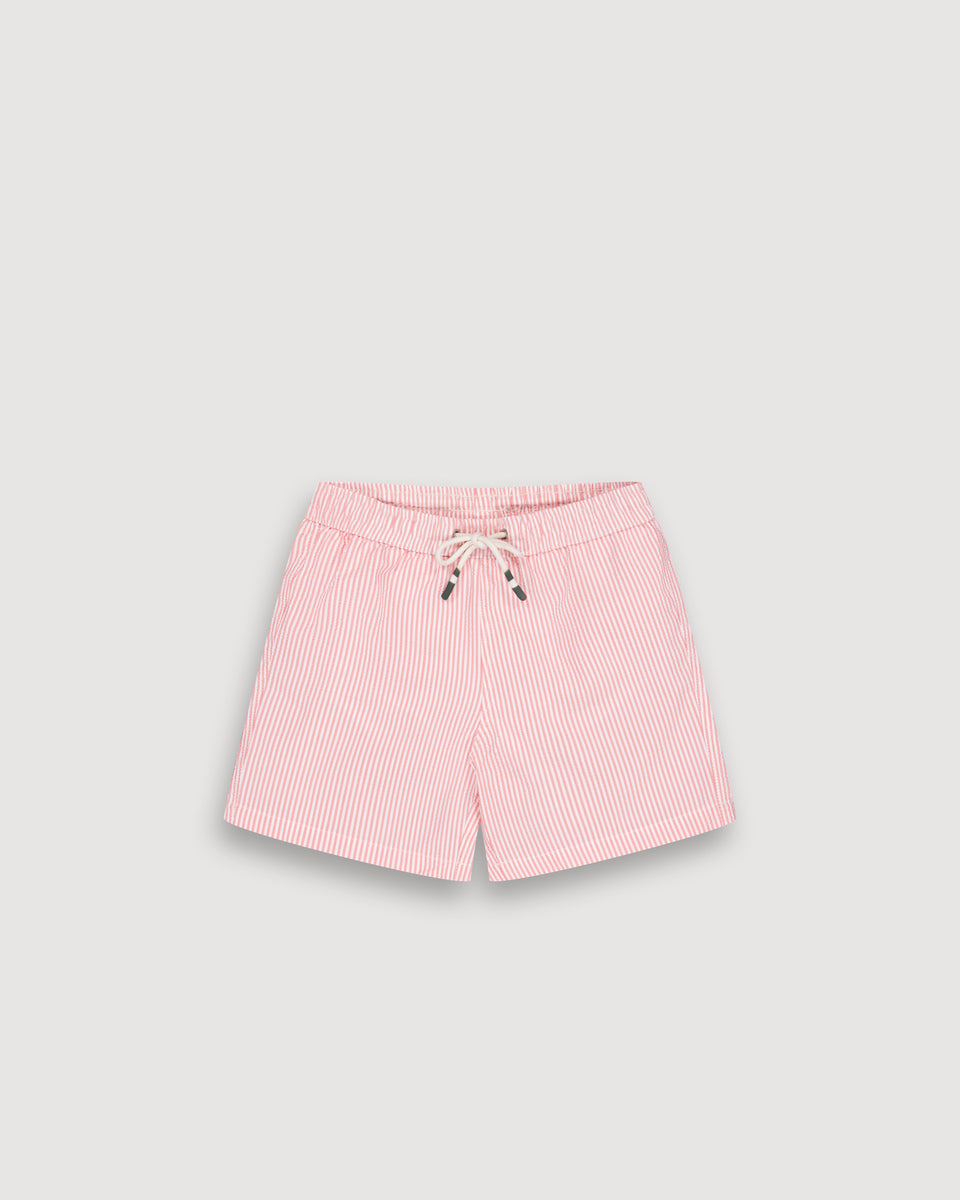 Maillot Garçon en Seersucker Corail Achille - Image principale