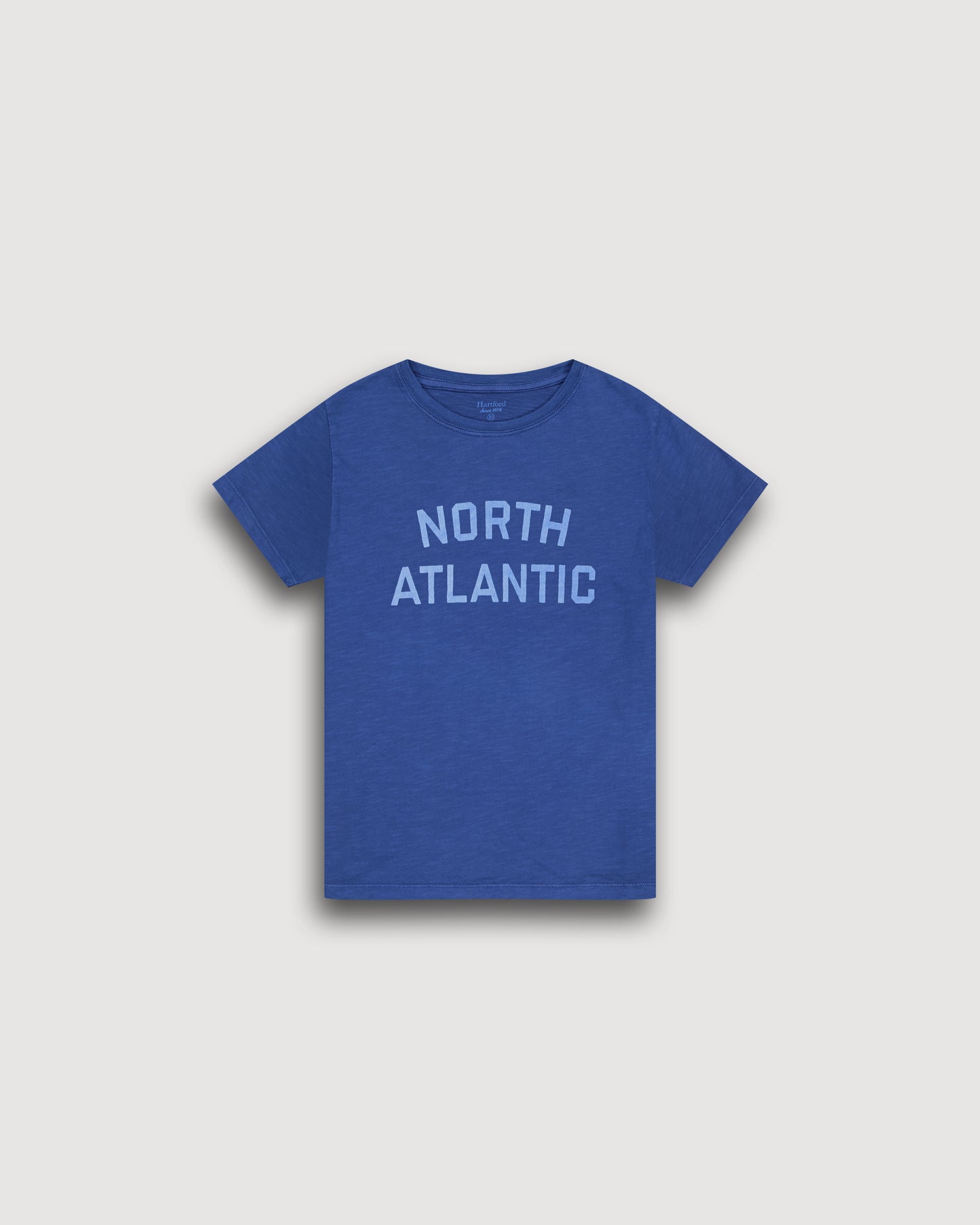 T-Shirt Garçon en Coton Slub Bleu Denim Atlantic Kid BFTAA302-05