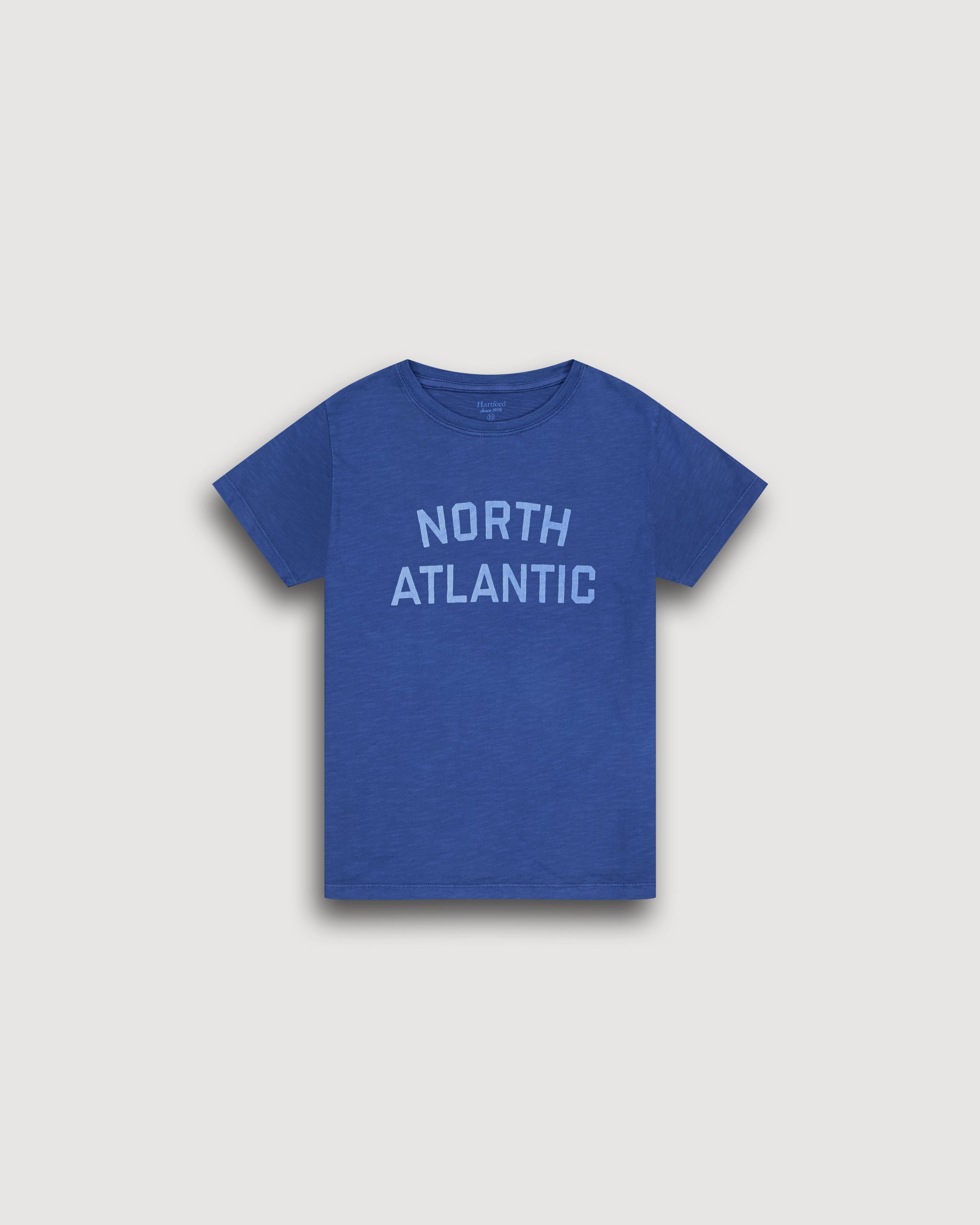T-Shirt Garçon en Coton Slub Bleu Denim Atlantic Kid BFTAA302-05