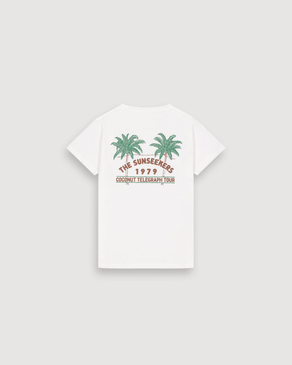 T-Shirt Garçon en Coton Slub Ecru Sunseekers Kid - Image alternative