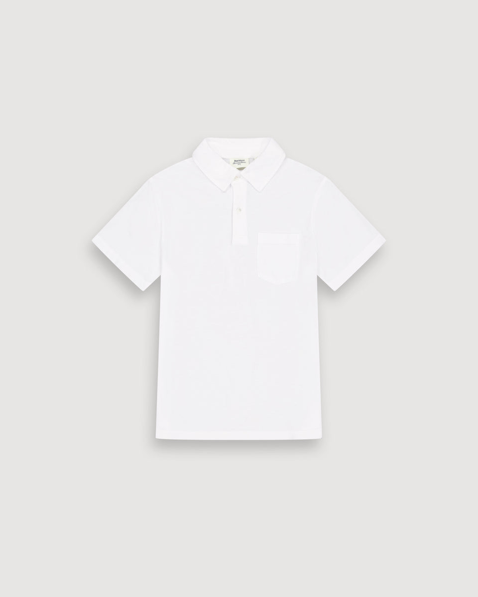 Polo Garçon en Jersey De Lyocel & Coton Blanc Polo Kid - Image principale