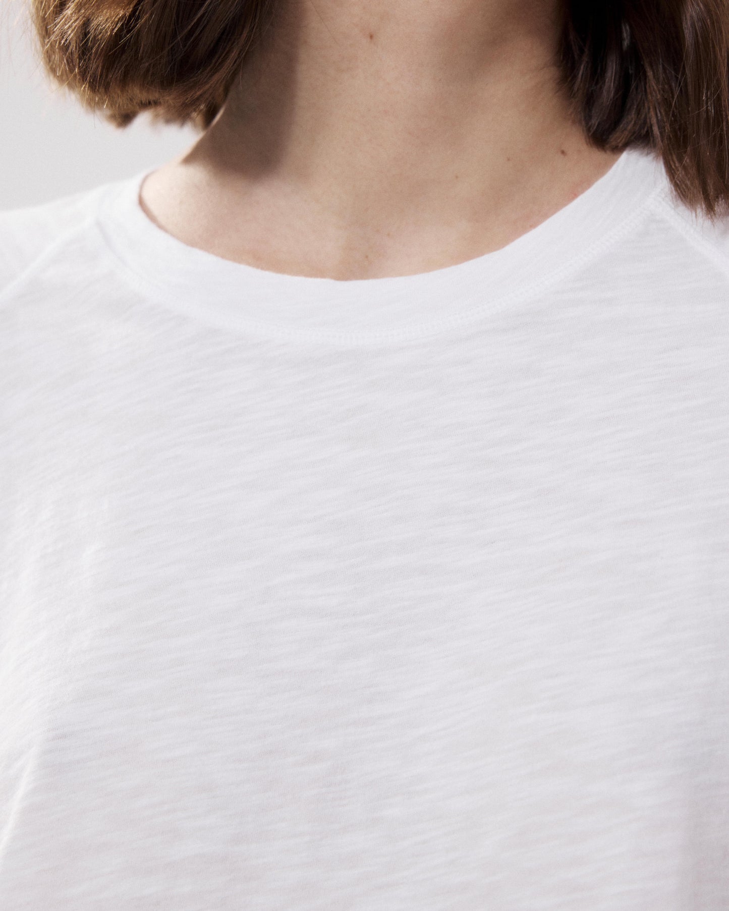 T-shirt Femme en Coton Flammé Blanc Teodal