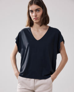 Women's Black Lyocell T-shirt Tokiyo BFTV503-02