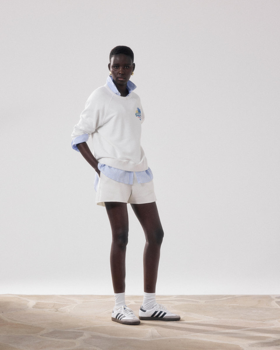 Short Femme en Molleton Ecru Tiary - Image principale