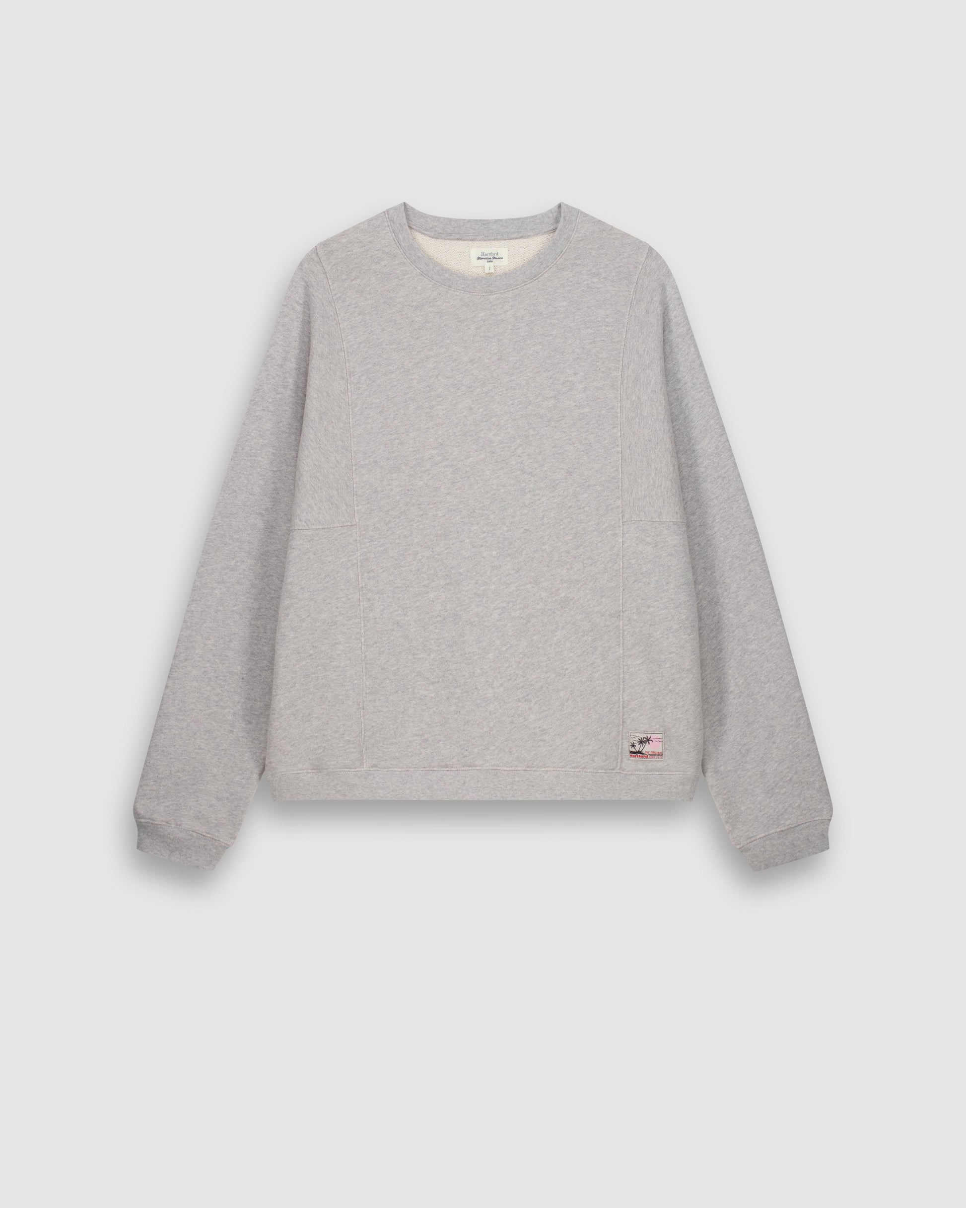 Sweatshirt Femme en Molleton Gris Chiné Tamarillo
