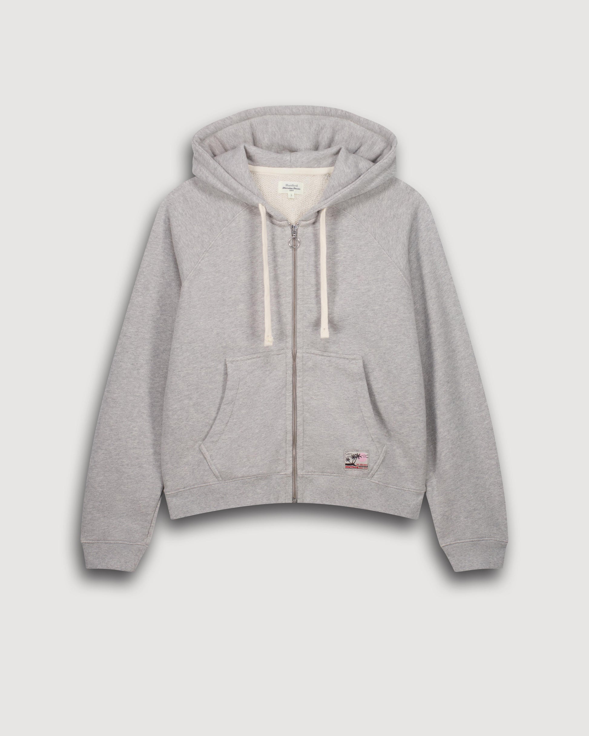 Sweatshirt Femme en Molleton Gris Chiné Tamby