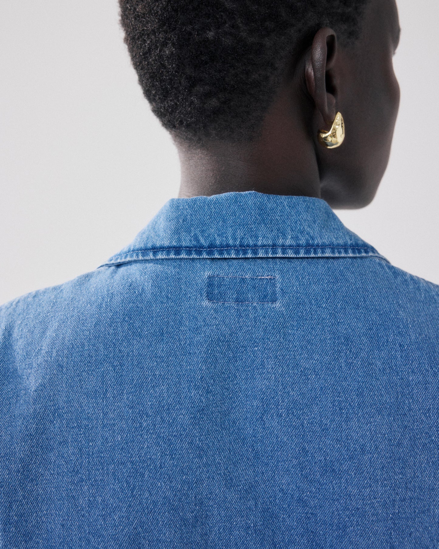 Verdi Light Blue Denim Jacket for Women BFVE617-01
