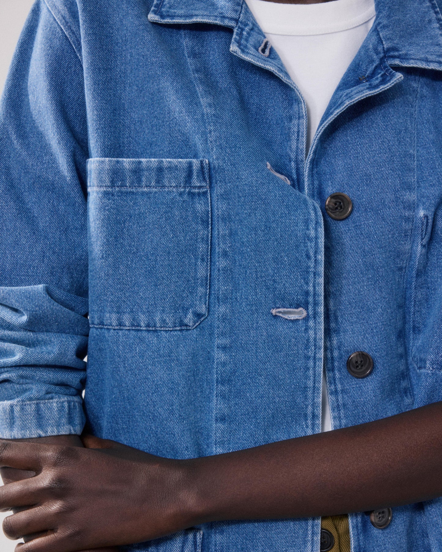 Verdi Light Blue Denim Jacket for Women BFVE617-01