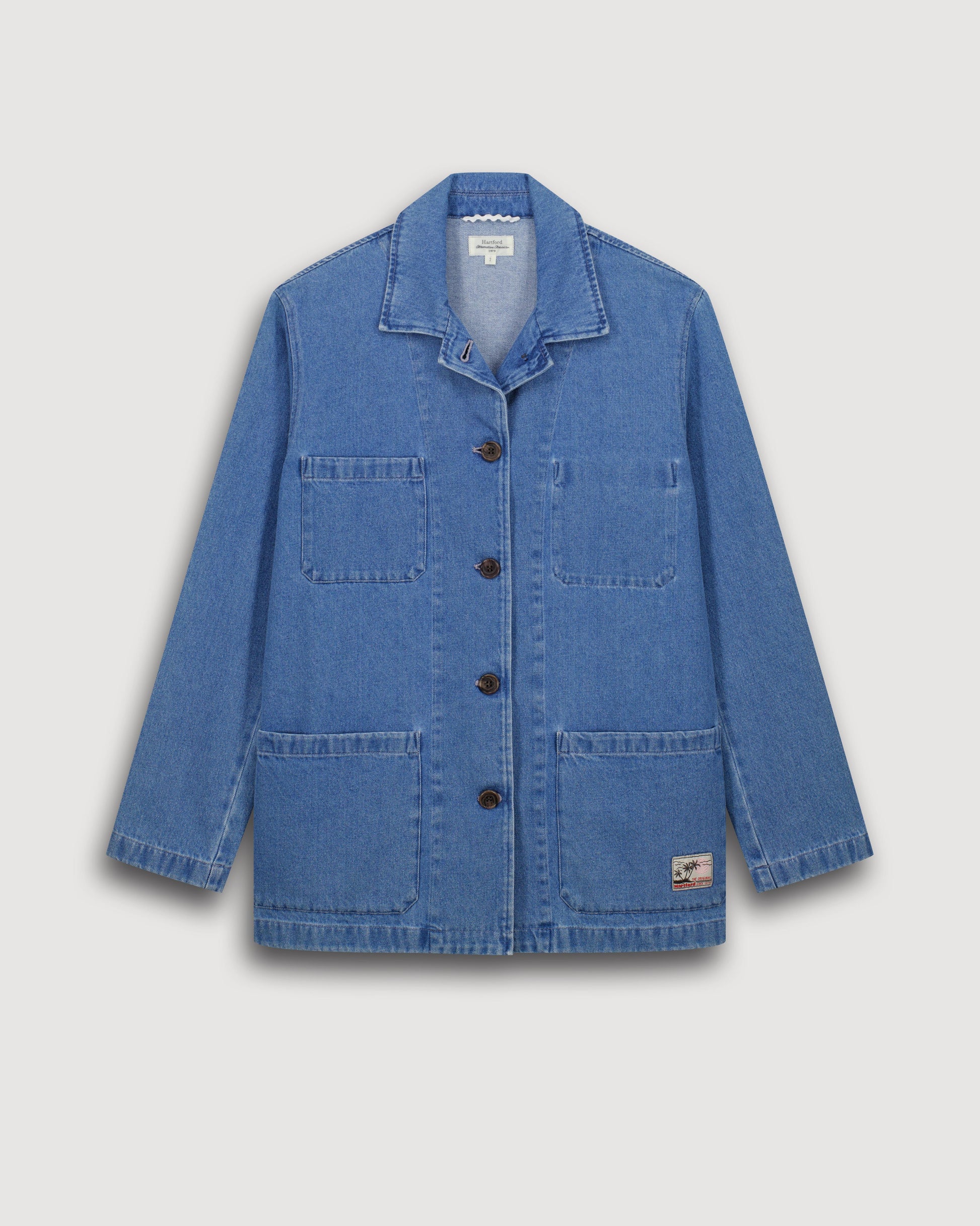 Veste Femme en Denim Bleu Clair Verdi