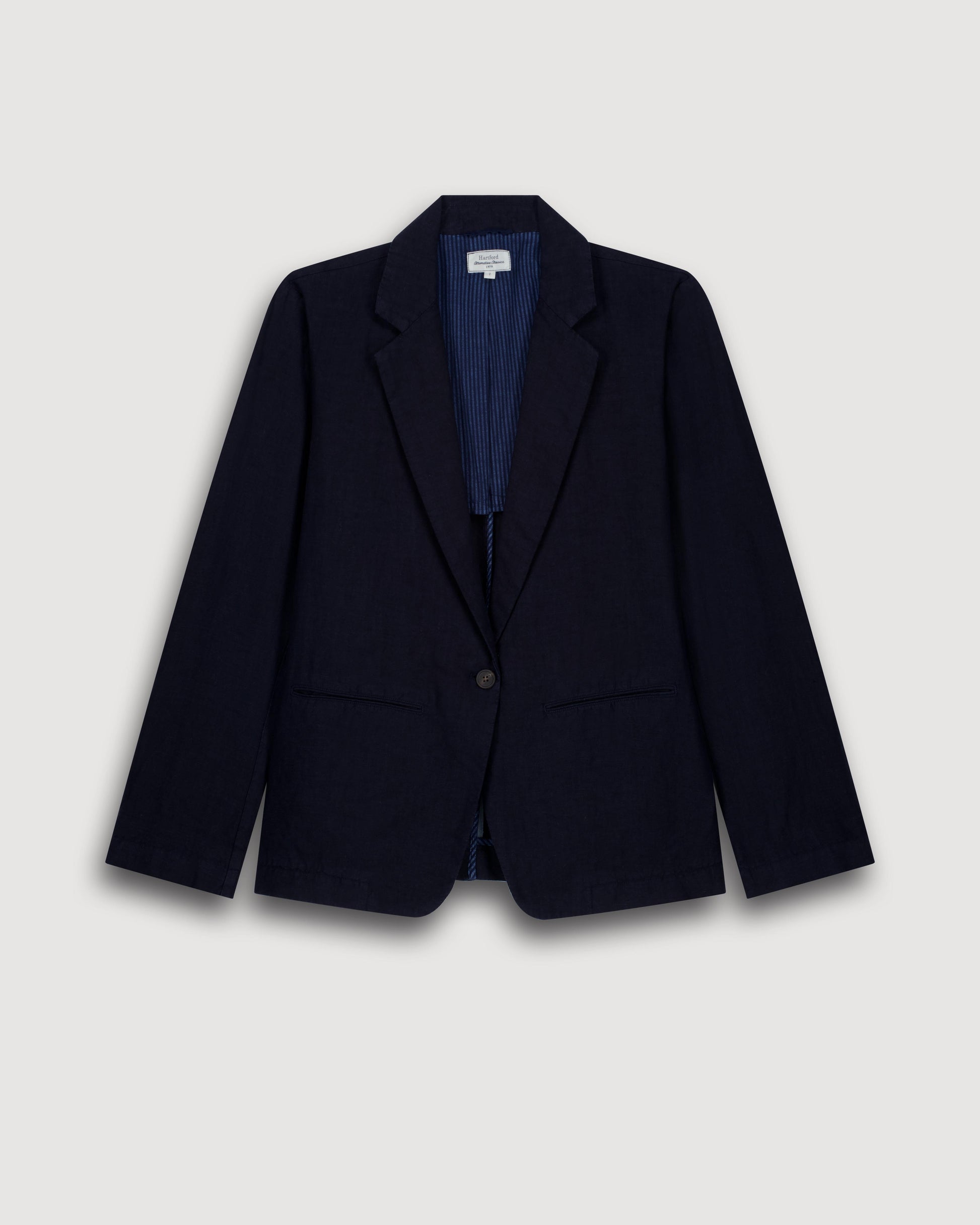 Veste Femme en Lin Bleu Nuit Virna