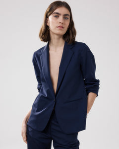 Veste Femme en Laine Bleu Marine Virna