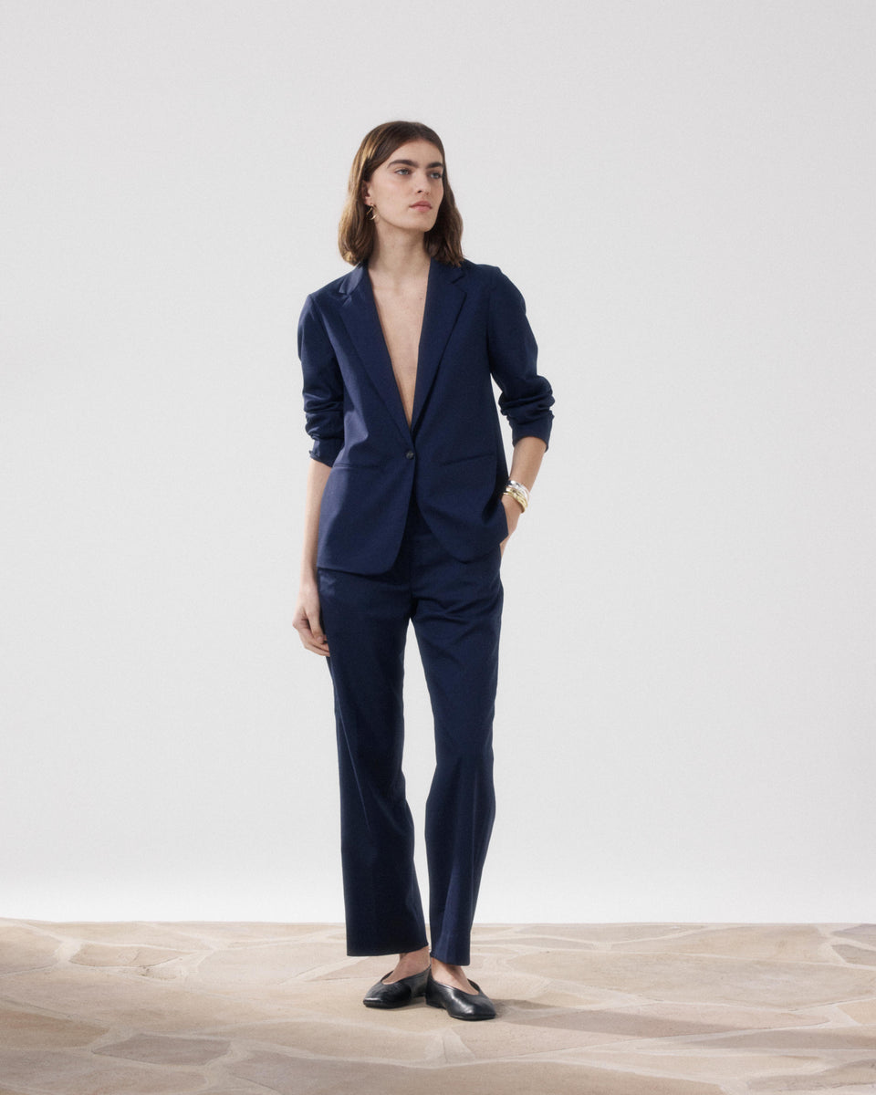 Veste Femme en Laine Bleu Marine Virna - Image alternative