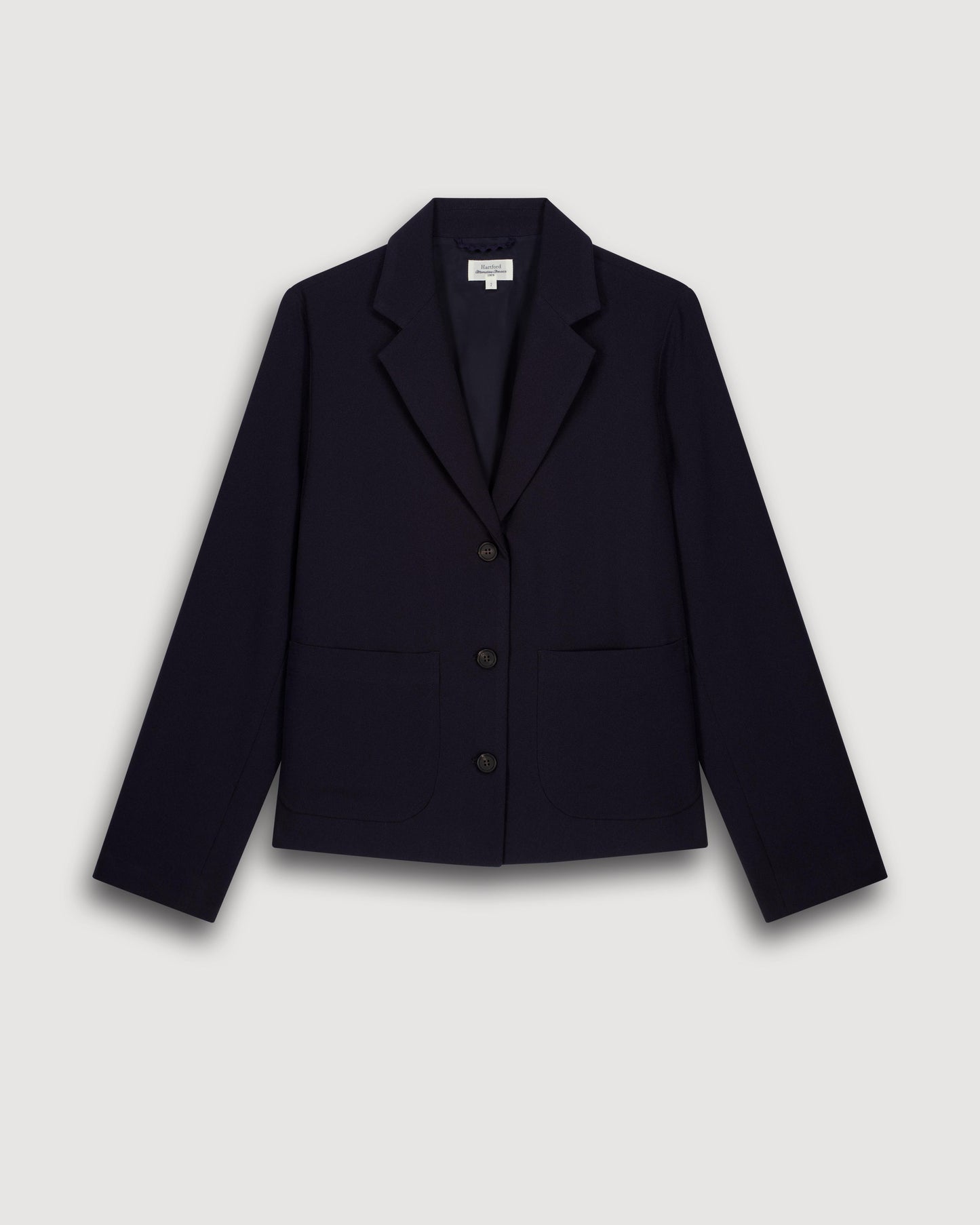Veste Femme en Crepe Bleu Nuit Vizir
