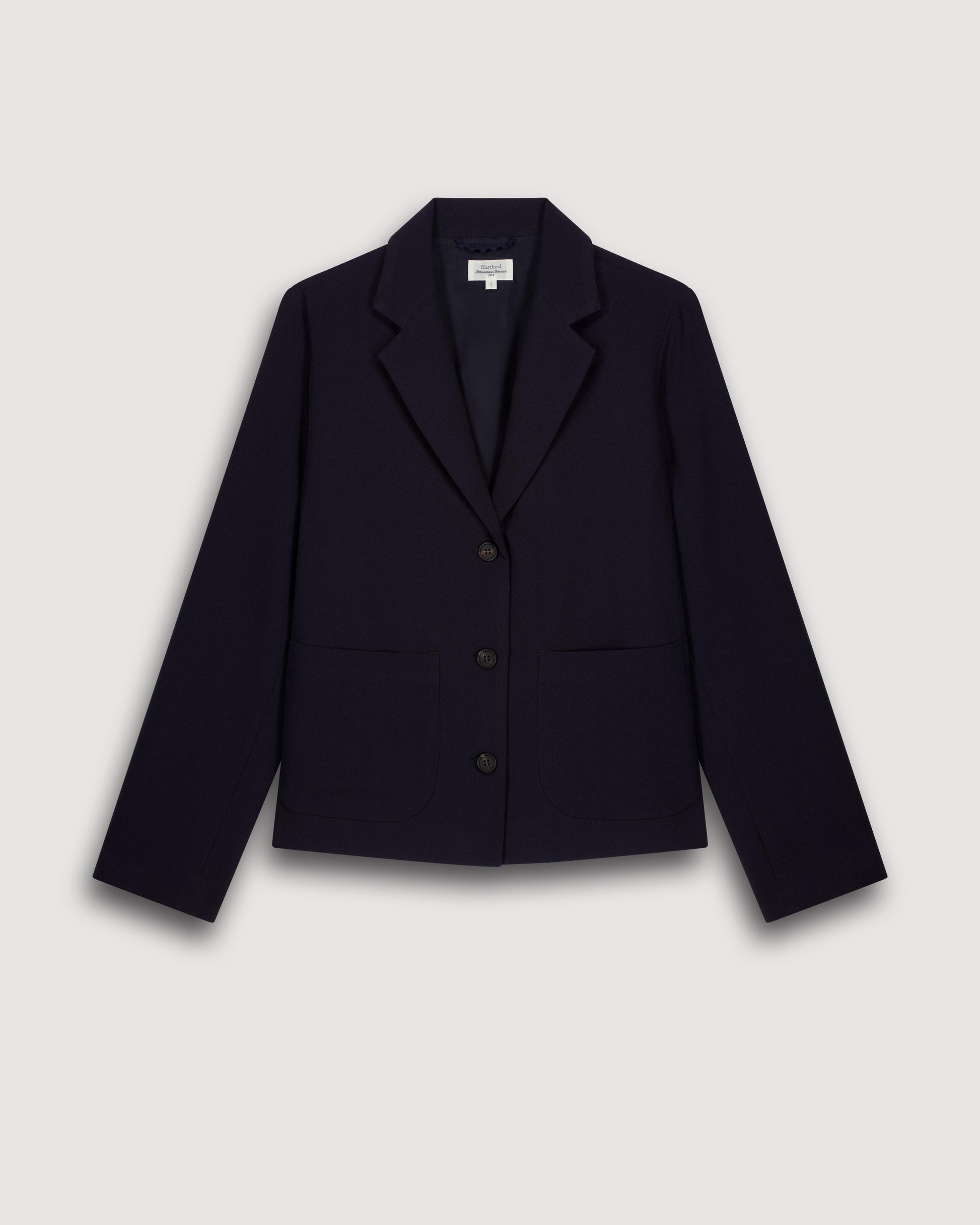 Veste Femme en Crepe Bleu Nuit Vizir