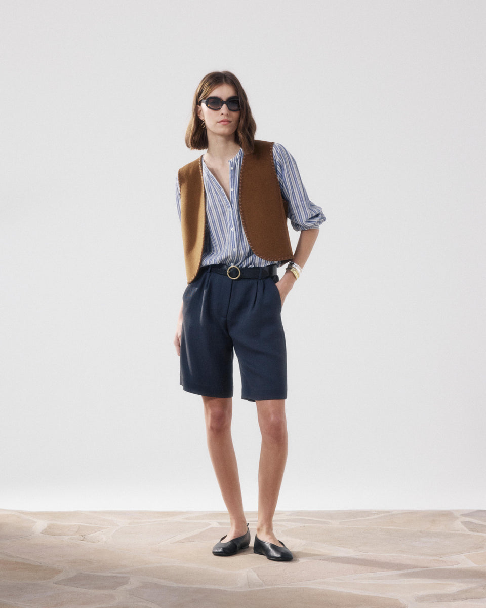 Gilet Femme en Laine Double Face Bronze Van - Image alternative
