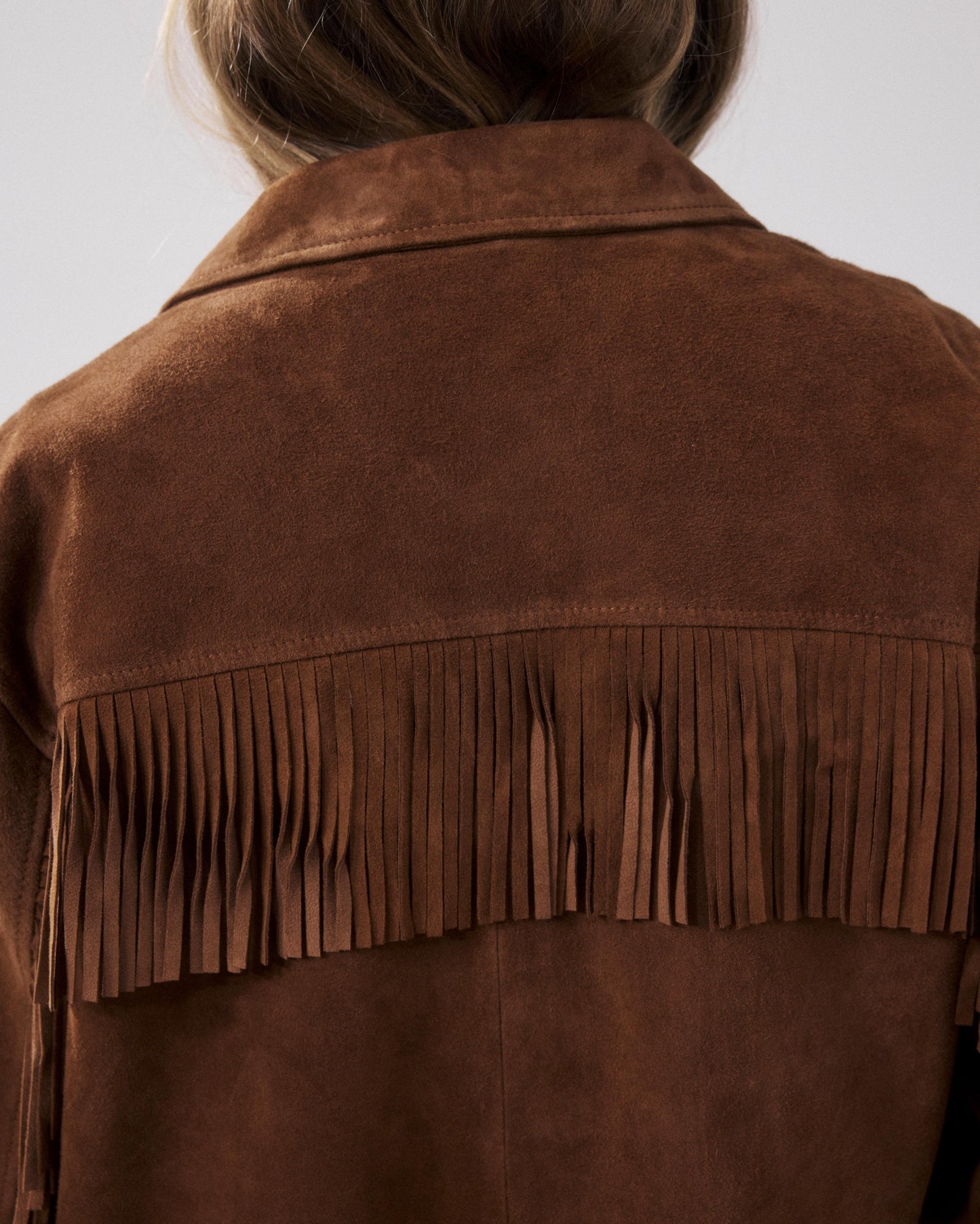 Veste Femme en Cuir Suédé Marron Vaquero