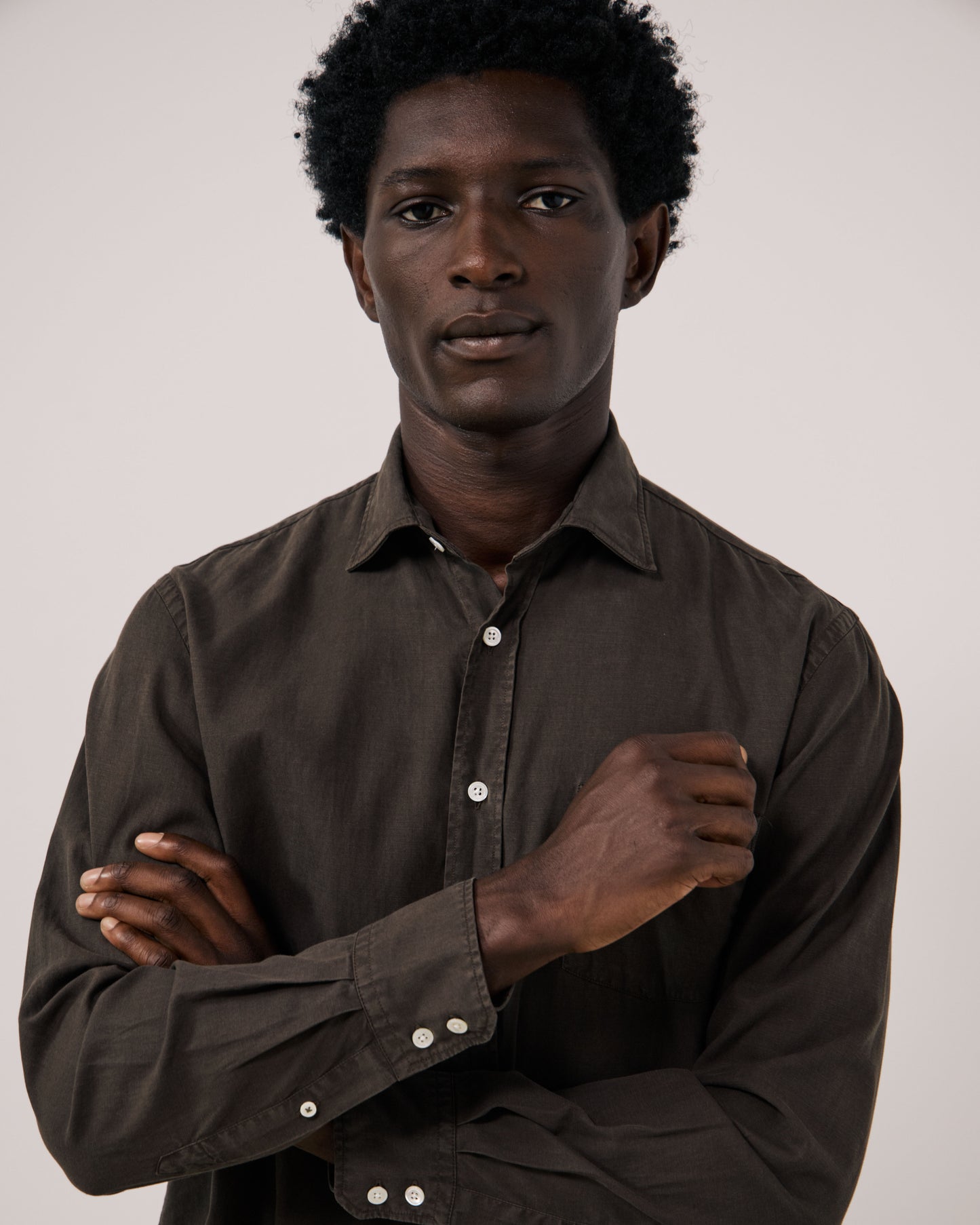 Chemise Homme en Tencel & Coton Gris Paul