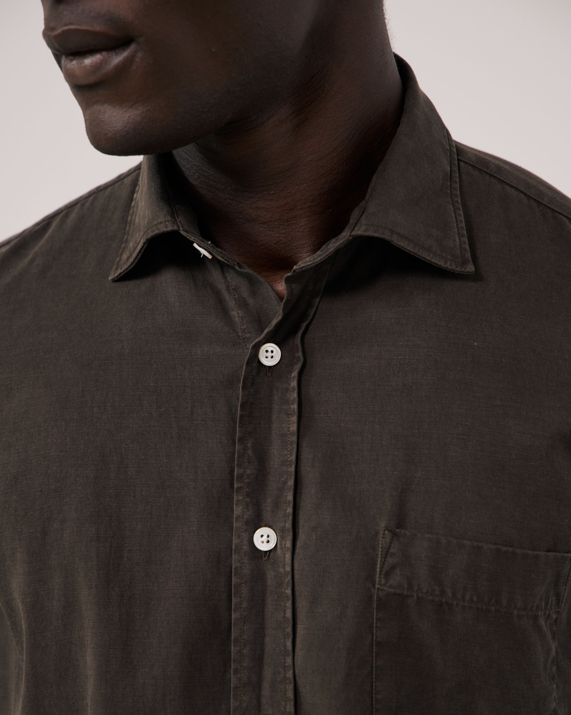 Chemise Homme en Tencel & Coton Gris Paul