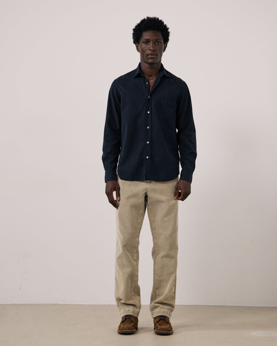 Chemise Homme en Tencel & Coton Bleu Marine Paul - Image 2