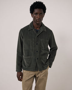 Veste Homme en Velours Côtelé Seersucker Vert Camo Perry