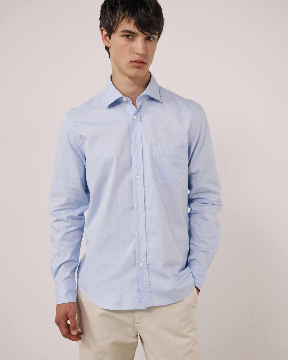 Chemise Homme en Oxford Bleu Ciel Paul - Image principale