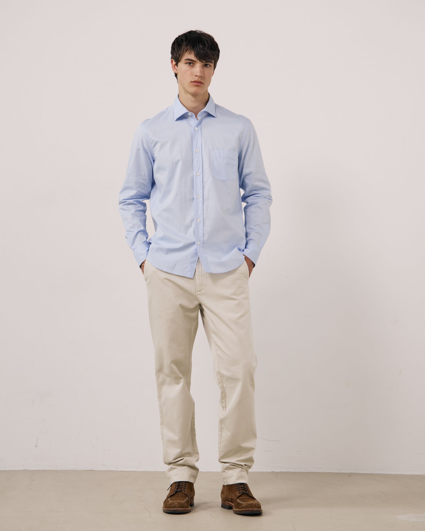 Chemise Homme en Oxford Bleu Ciel Paul