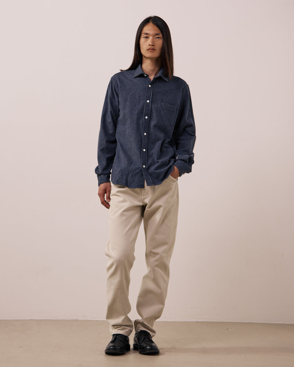 Chemise Homme en Coton Double Face Bleu Marine Paul - Image 2