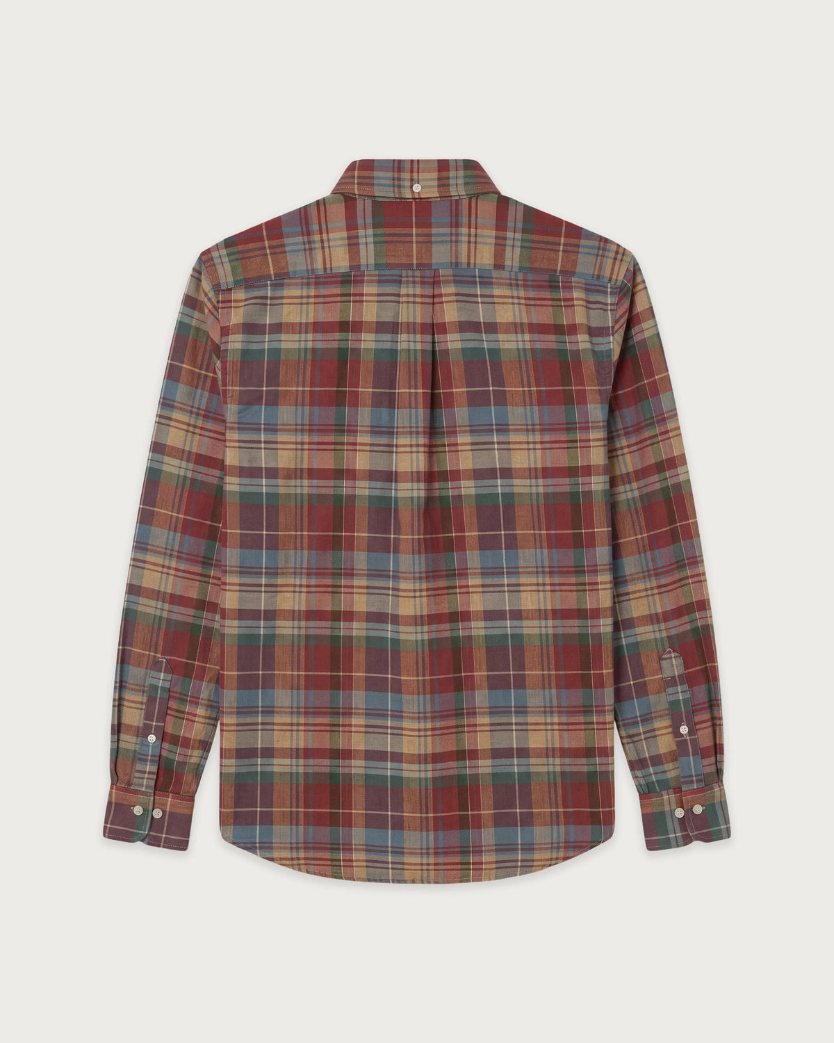 Chemise Homme en Coton à Carreaux Rouge Pitt