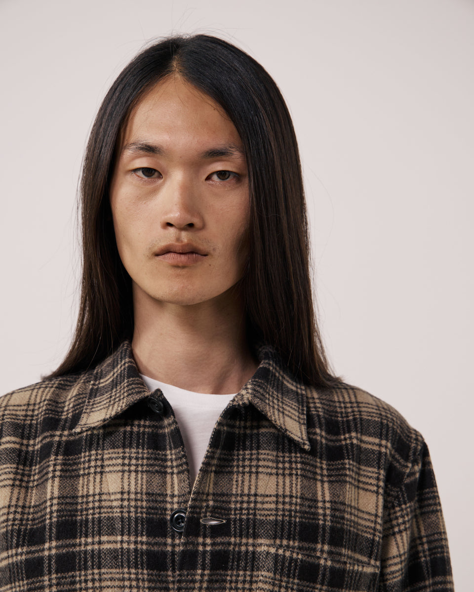 Veste Homme en Laine à Carreaux Marron Perry - Image 3