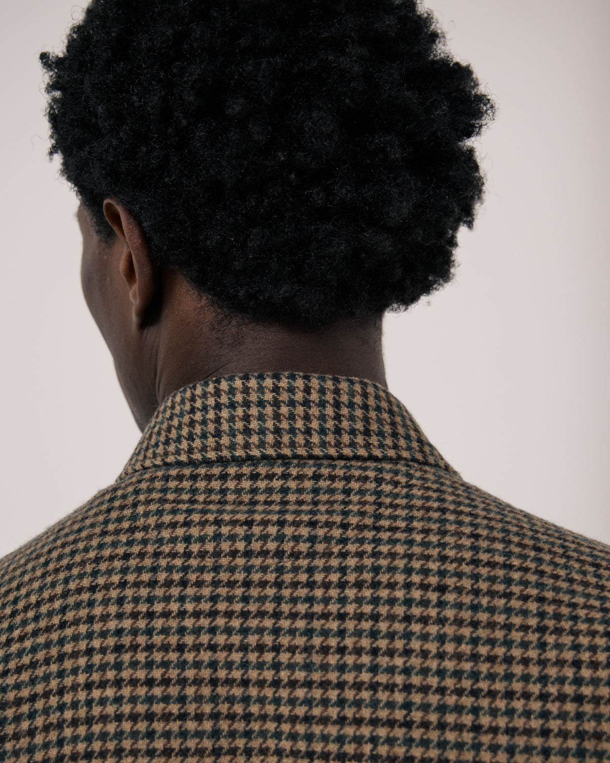 Veste Homme en Laine Double Face à Chevrons Marron Perry
