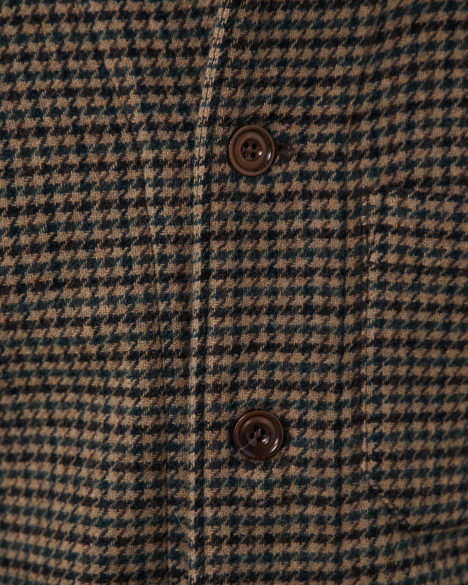 Veste Homme en Laine Double Face à Chevrons Marron Perry