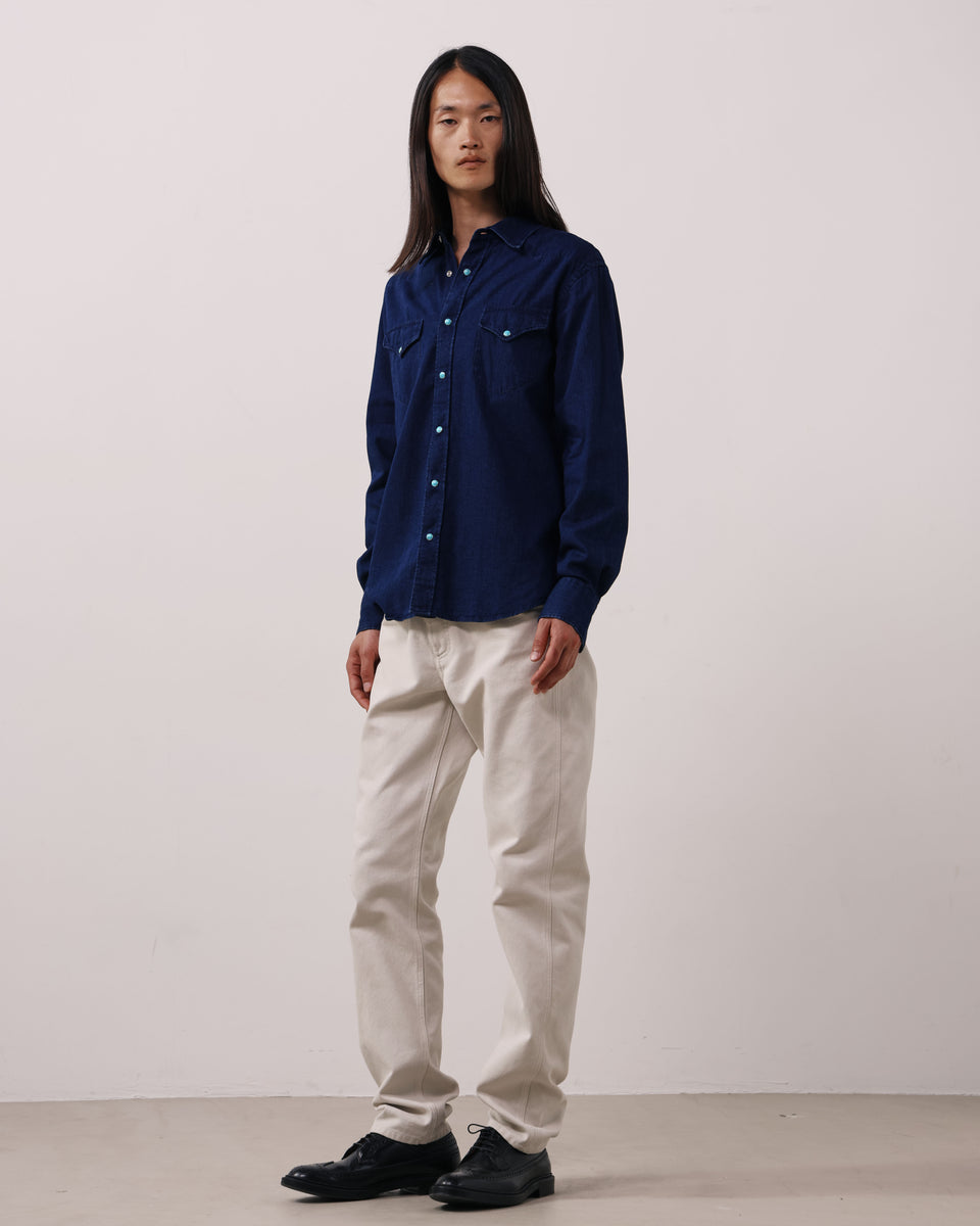 Chemise Homme en Denim Bleu Indigo Pasadena - Image 2