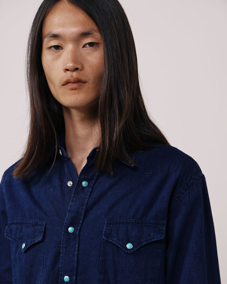 Chemise Homme en Denim Bleu Indigo Pasadena - Image 3