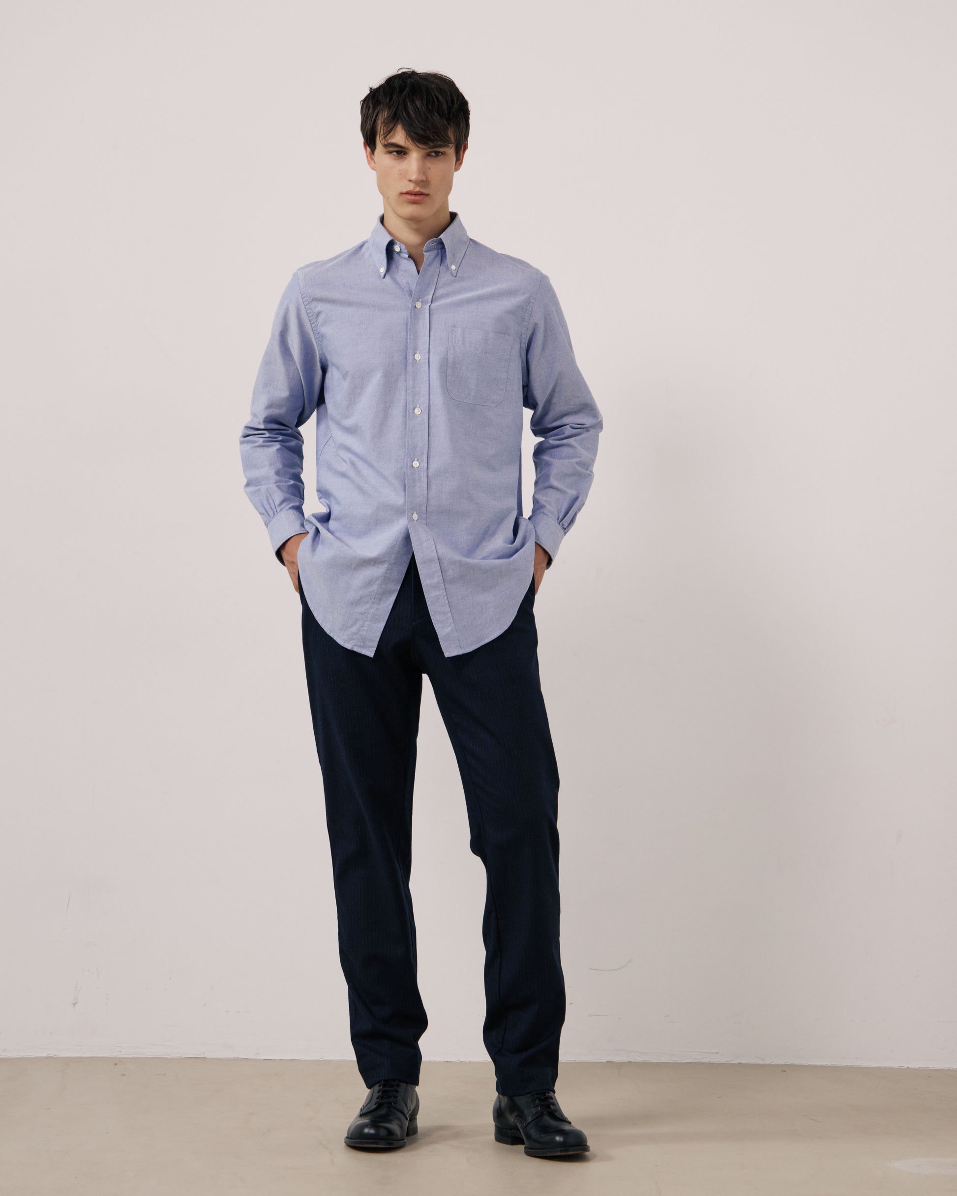 Chemise Homme en Oxford Bleu Ocbd