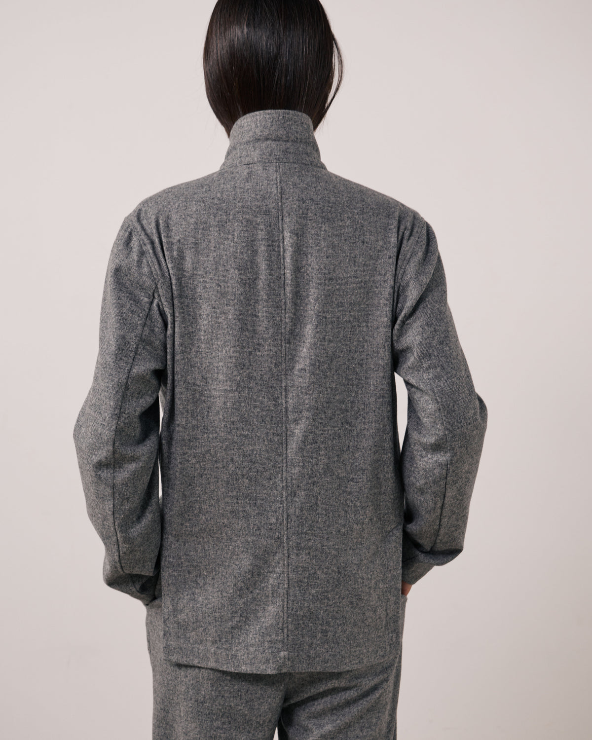 Veste Homme en Flanelle de Laine à Carreaux Gris Jonbee