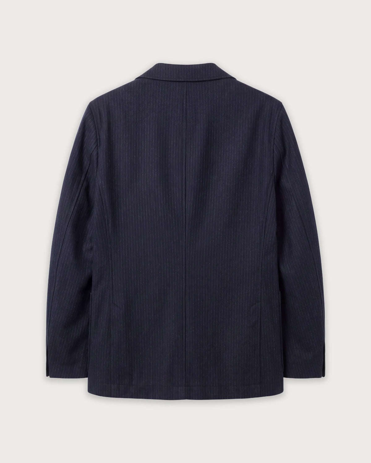 Veste Homme en Flanelle de Laine à Rayures Bleu Marine Jonbee