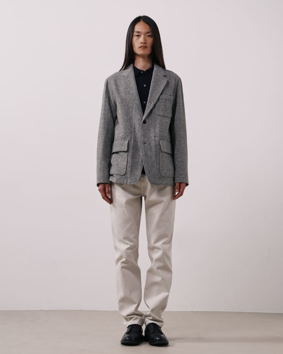 Veste Homme en Laine à Chevrons Gris Joey - Image principale